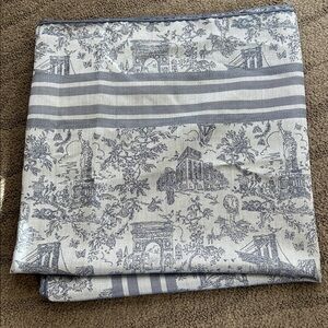 Tiffany & Co Silk/Wool Blend Scarf Monuments Made In Italy Blue/Grey